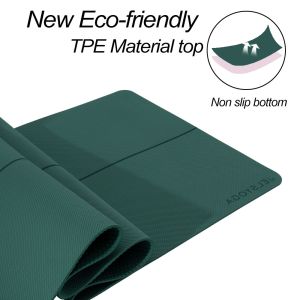 Large Exercise TPE Yoga Mat With Good Grip Performance Recyclable