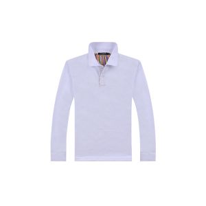 China Cotton 2 - ply Interlock Button Cuffs Long Sleeve Polo Shirts Casual Type on sale