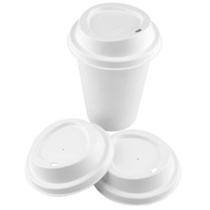 China 100% Biodegradable Capsul Cups Cover Bubble Recyclable Disposable Bagasse Cups Lids For Coffee Cup on sale