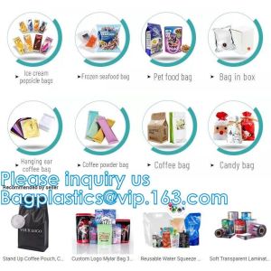 Zipper seal, zip seal, slider seal Square Block Bottom Bags With Side Gusset,