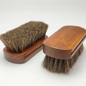 China Custom Logo Shoe Cleaning Brush Wooden Handle Leather Care on sale