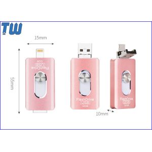 3IN1 Double Side Sliding OTG Function 8GB USB Memory Stick Pen Drive