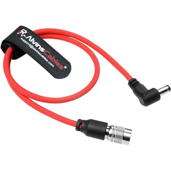 Alvin's Cables Ultra Flexible Hirose 4 Pin Male to DC Right Angle 5.5MM x 2.5MM