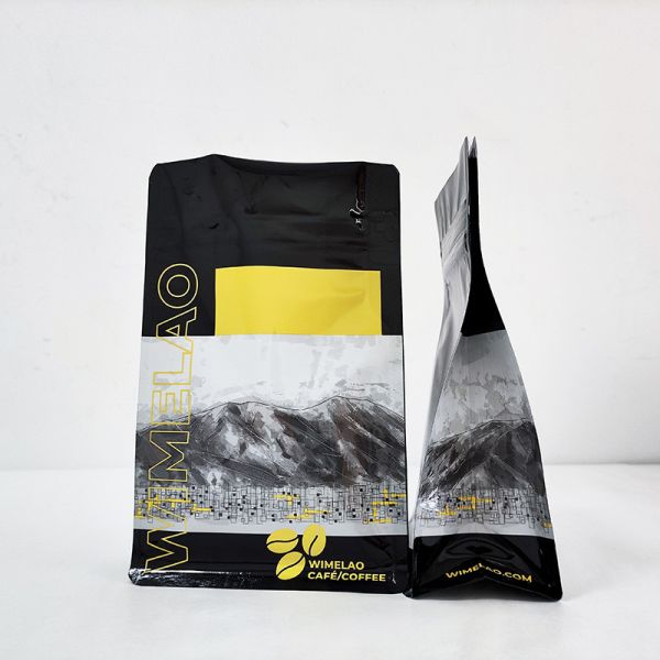 Quality Custom Resealable Mylar ziplockk Food Storage Coffee Bean Pouch Bag Packaging With easy tear notch wholesale