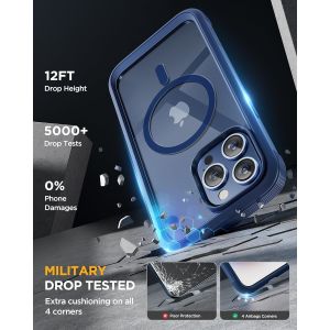 Magnetic for iPhone 12 Pro Max Case Full-Body Built-in Glass Screen Protector&