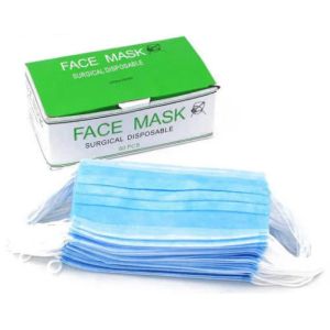 China Elastic Closure Disposable Blue Mask , Disposable Mouth Mask Moisture Proof on sale
