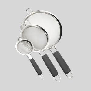 Stainless Steel Fine Mesh Strainer 3.4 Inch 5.5 Inch 7.5 Inch For Kitchen