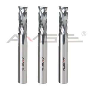 Two Flutes Carbide End Mill Cutter Customized CNC End Mills For Wood