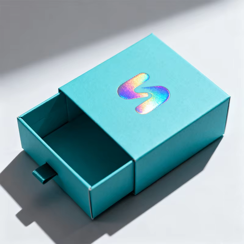 Wholesale Luxury Square Pattern Drawer Slide White Cardboard Gift Packaging