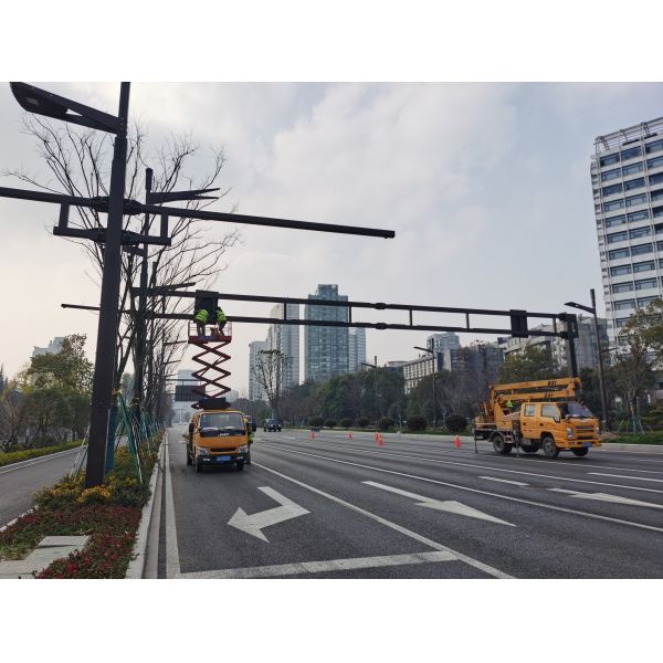 Two Chord Overhead Sign Structures 14 Foot 12 Foot 10 Foot Galvanized Pole Hot