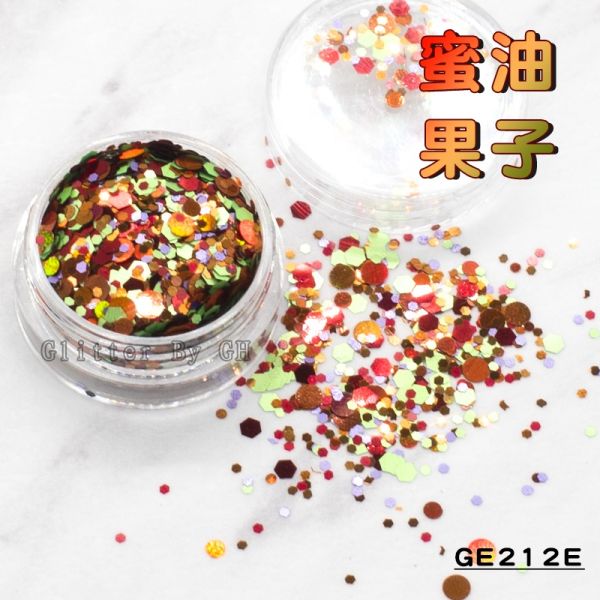 Makeup Chunky Mix Rainbow Face Glitter Powder Polyester Pet Friendly OEM