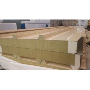 China 50mm-200mm Rockwool Sandwich Panel Insulation Fireproof Lightweight For Roofing on sale