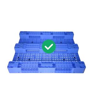 Stackable HDPE Reusable Plastic Pallet 5T Load Blue Food Grade Single Faced