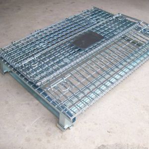 Cheap Foldable Wire Mesh Storage Cages Hot Dip Galvanizing 500 Kg-1500 Kg Capacity for sale