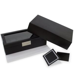 Durable 6 Slot Leather Watch Box With Velvet Lining Custom Logo