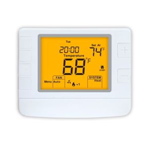 Customizable Temperature Adjustable 24V 7 Day Programmable Thermostat for Wall