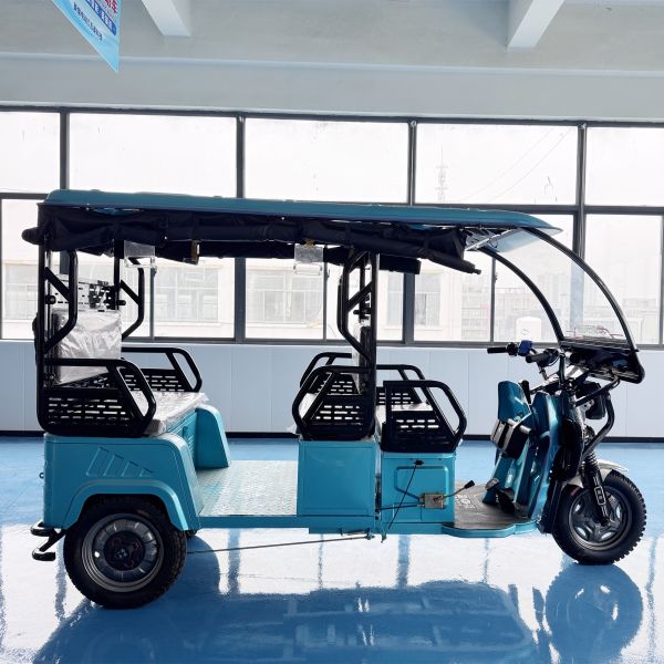 Quality Sightseeing Transport 5 Passenger Electric Tricycle Double Row Seats With Cab wholesale
