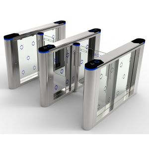 Electric Transparent Swing Turnstile Gate access control 600mm width