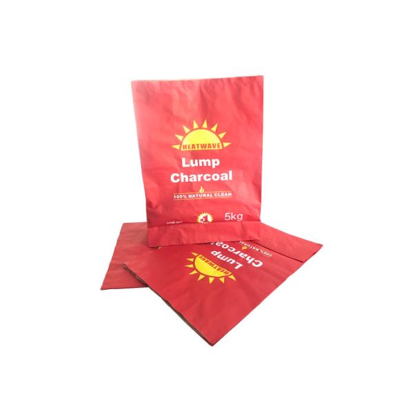 Charcoal Multiwall Kraft Paper Bags Multiple Layer Custom Logo Size