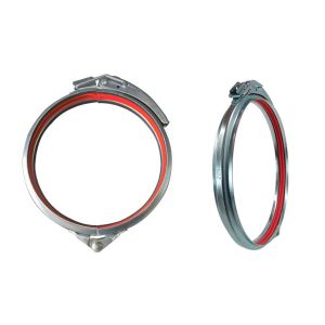 Quick Release Galvanized Pipe Clamp With Lock And Red Rubber