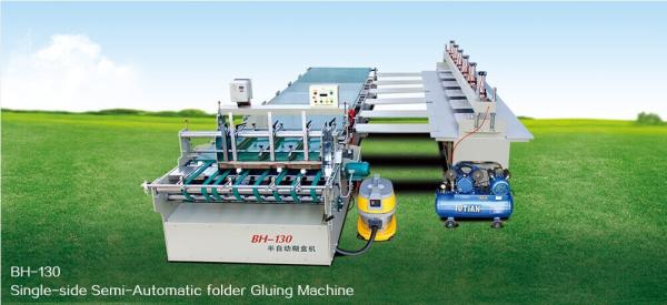 Quality Semi-automatic Box Pasting Machine, Single-side / Double-side, Folding + Gluing + Pressing wholesale