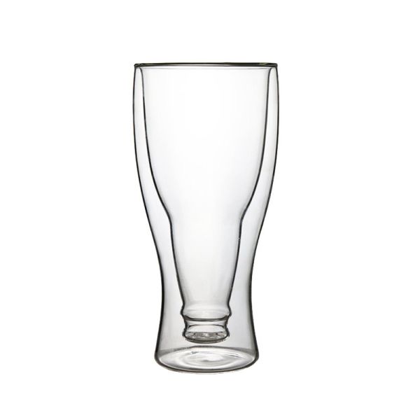 Quality 300ml Modeling Double Beer Borosilicate Glass Cup wholesale