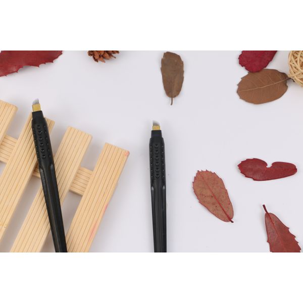 Black Manual Microblading Pen #15M1 Double Rows Shading Blade