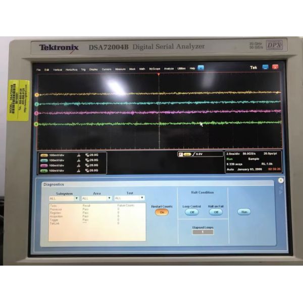 Tektronix DSA72004B Oscilloscope 20 GHz 4 Ch 50 GS/S Integrated Digital Serial