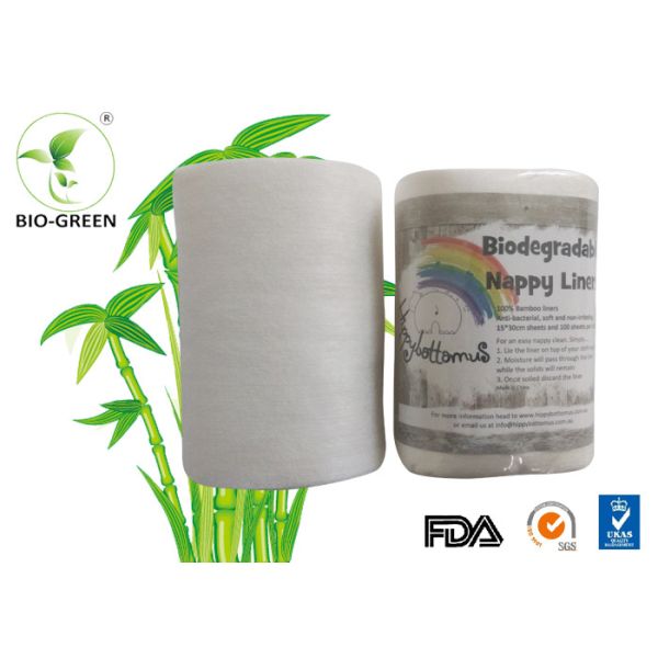Quality Highly Absorb Bamboo Diaper Liners With Customized Size 100 Sheets Per Roll wholesale