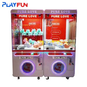 Cheap Customized win every time vending adjustable DIY football coin bill cheap stuffed toy doll claw game machine for sale