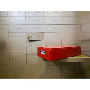 China UL Certificate lock Aluminum Alloy Plate Bank Safe Deposite Box With Golden Color on sale