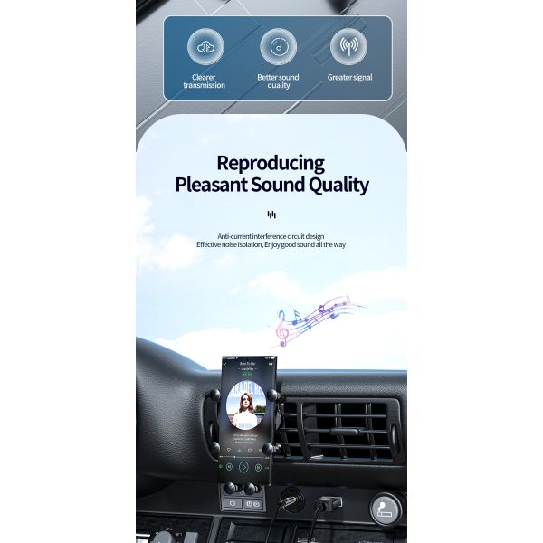 Aux Bluetooth Audio Receiver with 3.5mm Audio Cable 3.5mm Aux Audio Converter 3.5mm Jack