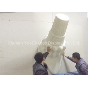 Life Size Shopping Centre Decorations Customized Fiberglass Ice Cream Statue