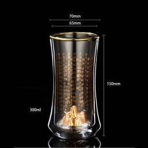 Mountains and rivers scripture decorative fine heat resistant high borosilicate