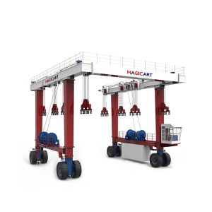 BH Side Lifting Rubber Tired Mobile Gantry Cranes RTG For Lift Boat