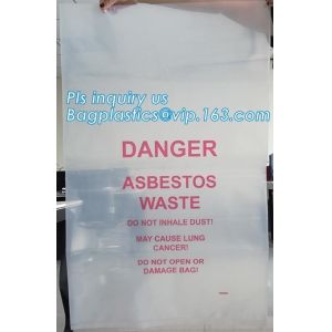 Wholesale large oversize thicker LDPE asbestos remove bags, disposable biohazard