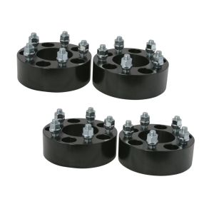 Black Anodized 1.5 Inch Wheel Adapters 38 Millimeter Studs Nuts High Precision