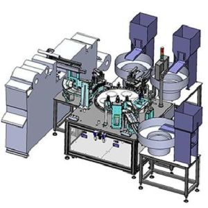 China Iodophor Cap Automated Assembly Machine By Servo-driven Vibrating Disk Way Into Stainless Steel Material Good Performance on sale