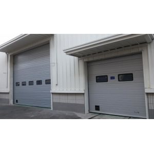 China Sandwich Sectional Overhead Garage Door Color Coated Steel 24db Sound Insulation on sale