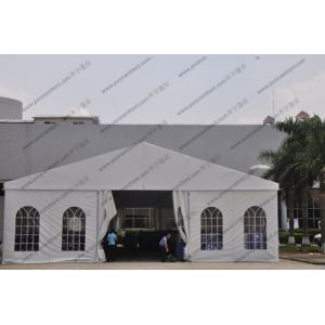 China White Color Aluminum Big Builders Warehouse Tents With Soft PVC Fabric Windows on sale