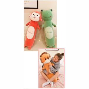 Cylinder Shape Plush Toy Pillow Animal Appearance Eco Friendly 55 - 110CM