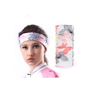 Multifunctional Seamless Wear Scarf , White Multipurpose Bandana Low Fiber