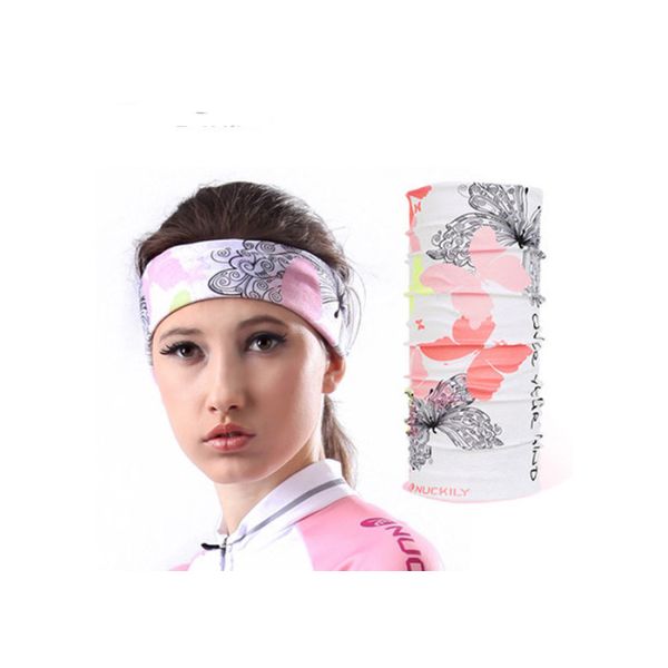 Quality Multifunctional Seamless Wear Scarf , White Multipurpose Bandana Low Fiber Properties wholesale