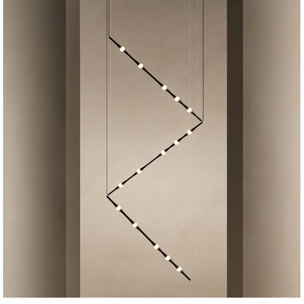 Modern Staircase Chandelier Led Living Room Indoor Light Nordic Villa Decoration Long line light(WH-MI-456)