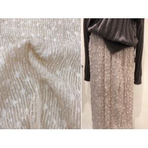 145cm Polyester Embossed Jacquard Fabric Embroidered Crinkled Crepe Fabric