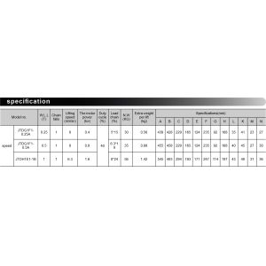 Adjustable 1/2 Ton Electric Trolley Chain Hoist 500 kg JTDG