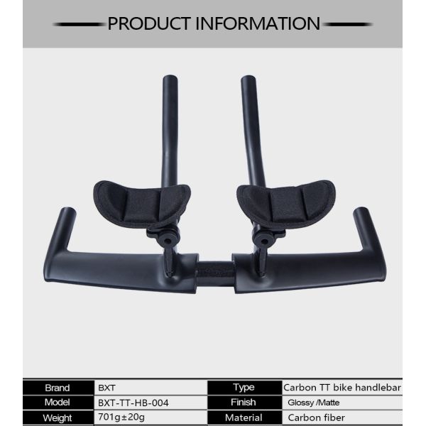 Aero Carbon Fiber Triathlon Bike Handlebar TT Integrated Carbon Handlebar