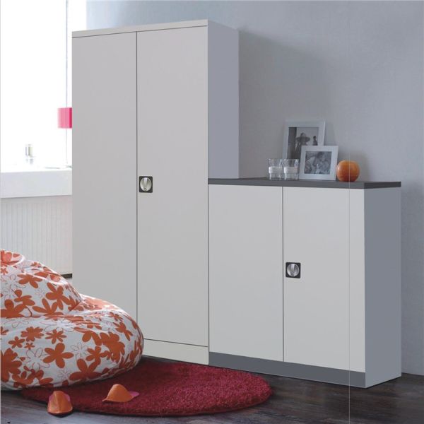 Quality Office School Knock Down 2 Door Flat Cabinet Steel File Storage wholesale