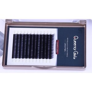 Cheap Synthetic Fiber Material Eyelash Individual Extension 3D 6D 9D Black Easy Volume for sale