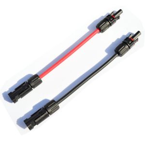 Solar Panel Extension Cable 6 4 2.5 mm² 10 12 14 AWG Black and Red with Solar PV